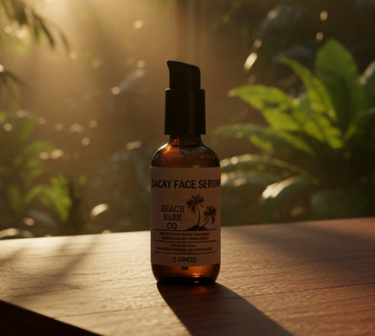Cacay Face Serum bottle with label on a white background